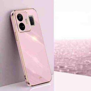 For Realme GT Neo 5 XINLI Straight Edge 6D Electroplate TPU Phone Case(Cherry Purple)