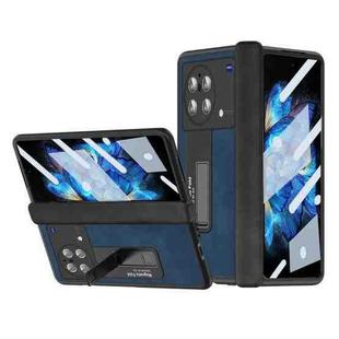 For vivo X Fold Napa Texture All-inclusive Phone Case(Blue)