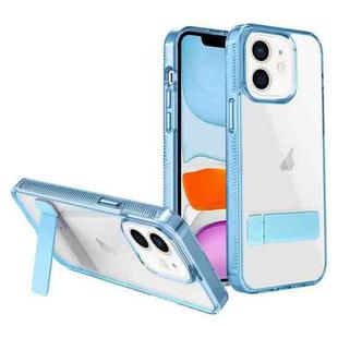 For iPhone 11 High Transparent Holder Phone Case(Blue)