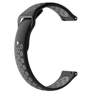 For Garmin Vivoactive3 Two-colors Replacement Wrist Strap Watchband(Black Grey)