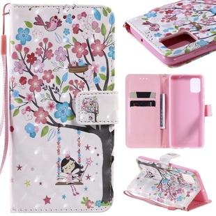 For Galaxy A51 3D Painting Horizontal Flip Leather Case with Holder & Card Slot & Lanyard(Girl Under The Tree)