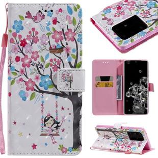 For Galaxy S20 Ultra 3D Painting Horizontal Flip Leather Case with Holder & Card Slot & Lanyard(Girl Under The Tree)