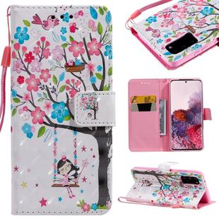 For Galaxy S20 3D Painting Horizontal Flip Leather Case with Holder & Card Slot & Lanyard(Girl Under The Tree)
