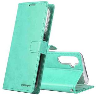 For Samsung Galaxy A34 5G GOOSPERY BLUE MOON Crazy Horse Texture Leather Phone Case(Mint Green)