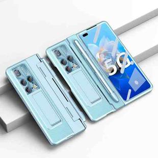 For Huawei Mate X2 Integrated Full Coverage Hinge Phone Case with Stylus(Blue)