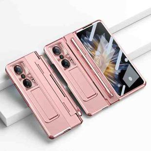 For Honor Magic Vs Integrated Folding Hinge Phone Case with Stylus(Rose Gold)