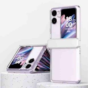 For OPPO Find N2 Flip Macaron Magnetic Three-piece Phone Case with Hinge(Transparent)