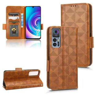For TCL 30 5G / 30+ 5G / Symmetrical Triangle Leather Phone Case(Brown)
