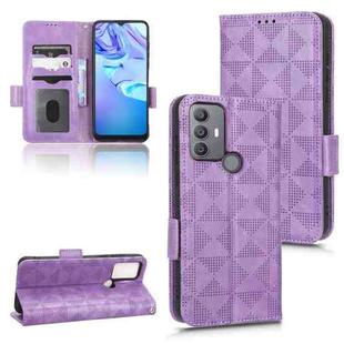 For TCL 30 SE 5G / 30E / 306 / 305 Symmetrical Triangle Leather Phone Case(Purple)