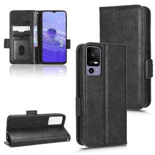 For TCL 40 R Symmetrical Triangle Leather Phone Case(Black)