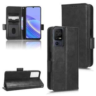 For TCL 40 SE Symmetrical Triangle Leather Phone Case(Black)