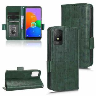For TCL 403 Symmetrical Triangle Leather Phone Case(Green)