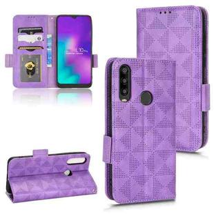 For TCL L10 Pro Symmetrical Triangle Leather Phone Case(Purple)