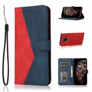 For Nokia 5.4 / 3.4 Dual-color Stitching Leather Phone Case(Red Blue)