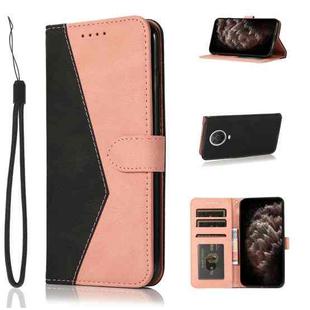 For Nokia G10 / G20 / 6.3 Dual-color Stitching Leather Phone Case(Black Rose Gold)