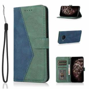 For Nokia X10 / X20 Dual-color Stitching Leather Phone Case(Blue Green)