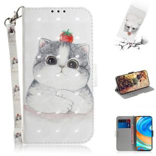 For Xiaomi Redmi Note 9 Pro 3D Colored Drawing Horizontal Flip Leather Case with Holder & Card Slot & Wallet & Lanyard(Cute Cat)