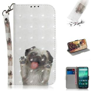 For Nokia 1.3 3D Colored Drawing Horizontal Flip Leather Case with Holder & Card Slot & Wallet & Lanyard(Pekingese Dog)