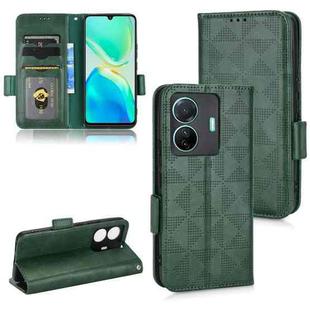 For vivo S15e 5G Symmetrical Triangle Leather Phone Case(Green)