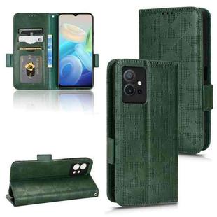 For vivo T1 5G / Y75 5G / Y55 5G Symmetrical Triangle Leather Phone Case(Green)