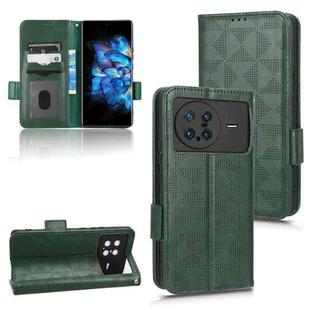 For vivo X Note Symmetrical Triangle Leather Phone Case(Green)