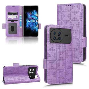 For vivo X Note Symmetrical Triangle Leather Phone Case(Purple)