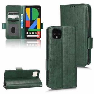 For Google Pixel 4 XL Symmetrical Triangle Leather Phone Case(Green)