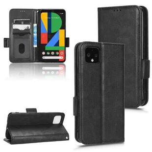 For Google Pixel 4 Symmetrical Triangle Leather Phone Case(Black)