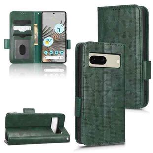 For Google Pixel 7 Symmetrical Triangle Leather Phone Case(Green)