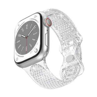 Diamond Pattern Clear TPU Watch Band For Apple Watch Series 8&7 41mm / SE 2&6&SE&5&4 40mm / 3&2&1 38mm(Transparent)