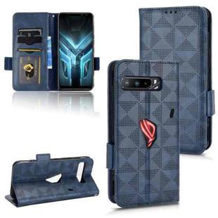 For Asus ROG Phone 3 Strix / 3 ZS661KL Symmetrical Triangle Leather Phone Case(Blue)