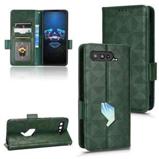 For Asus ROG Phone 5 Symmetrical Triangle Leather Phone Case(Green)