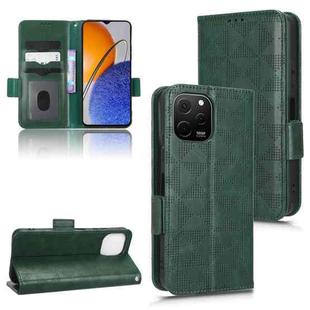 For Huawei nova Y61 Symmetrical Triangle Leather Phone Case(Green)