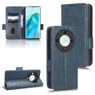 For Honor X40 5G / X9a 5G / Magic5 Lite 5G Symmetrical Triangle Leather Phone Case(Blue)