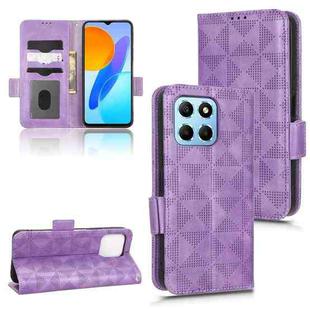 For Honor X8 5G / X6 5G / Play6C Symmetrical Triangle Leather Phone Case(Purple)