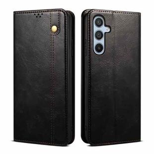For Samsung Galaxy M14 Oil Wax Crazy Horse Texture Leather Phone Case(Black)