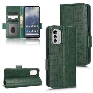 For Nokia G60 5G Symmetrical Triangle Leather Phone Case(Green)