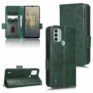 For Nokia C31 Symmetrical Triangle Leather Phone Case(Green)