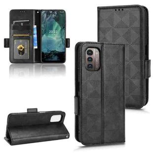 For Nokia G21 / G11 Symmetrical Triangle Leather Phone Case(Black)