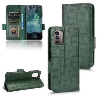 For Nokia G21 / G11 Symmetrical Triangle Leather Phone Case(Green)