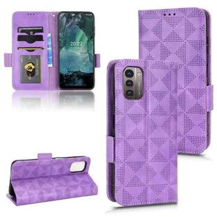 For Nokia G21 / G11 Symmetrical Triangle Leather Phone Case(Purple)