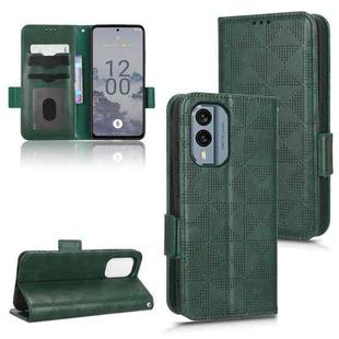 For Nokia X30 5G Symmetrical Triangle Leather Phone Case(Green)