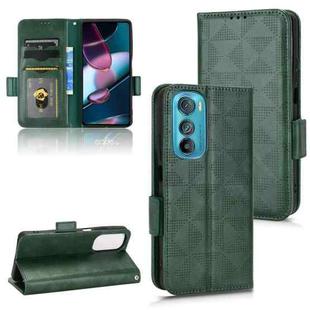 For Motorola Edge 30 Symmetrical Triangle Leather Phone Case(Green)