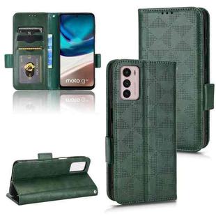 For Motorola Moto G42 Symmetrical Triangle Leather Phone Case(Green)