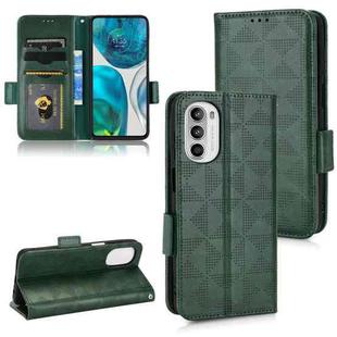 For Motorola Moto G52 4G Symmetrical Triangle Leather Phone Case(Green)