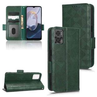 For Motorola Moto E22 4G / E22i 4G Symmetrical Triangle Leather Phone Case(Green)