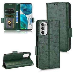 For Motorola Moto G52j Symmetrical Triangle Leather Phone Case(Green)