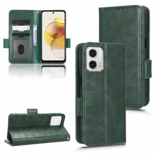 For Motorola Moto G53 5G Symmetrical Triangle Leather Phone Case(Green)