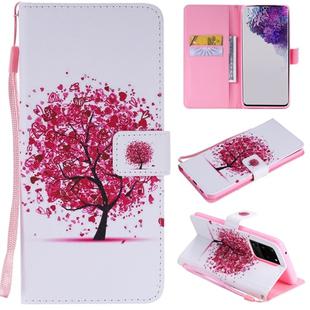 For Galaxy S20 Ultra Painting Horizontal Flip Leather Case with Holder & Card Slot & Lanyard(Colorful Tree)