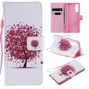 For Sony XZ5 Painting Horizontal Flip Leather Case with Holder & Card Slot & Lanyard(Colorful Tree)